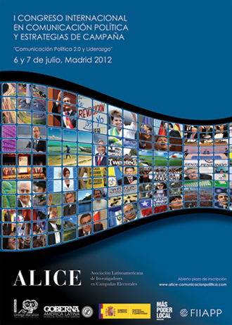 Congresos Cartel I Congreso de ALICE, Comunicación Política 2.0 y Liderazgo, Madrid 2012