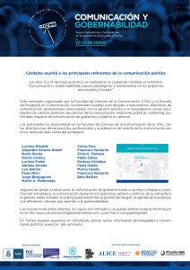 Seminario Comunicación y Gobernabilidad Mayo 2016 Córdoba Argentina